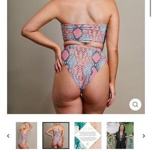 Tan Through! Swim Bikini Animal PrintPink & Blue Snakeskin Two-Piece Swim Set